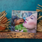 Het leven is beter met de aangepaste Dog Foto Dog- Fotoplaat (Zijkant)