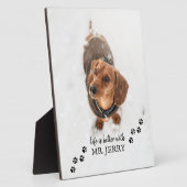 Het leven is beter met de aangepaste Dog Foto Dog- Fotoplaat (Zijkant)