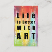 Het leven is beter met de Art Custom Visitekaartje (Achterkant)