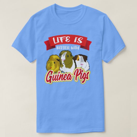 Het leven is beter met de cavia's 925 t-shirt (Design voorkant)