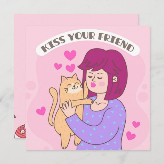 Het leven is beter met de Kaart van de Kattenvakan (Voorkant / Achterkant)