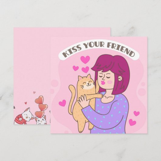 Het leven is beter met de Kaart van de Kattenvakan (Voorkant / Achterkant)