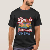 Het leven is beter met de klassieke film lover ple t-shirt (Voorkant)