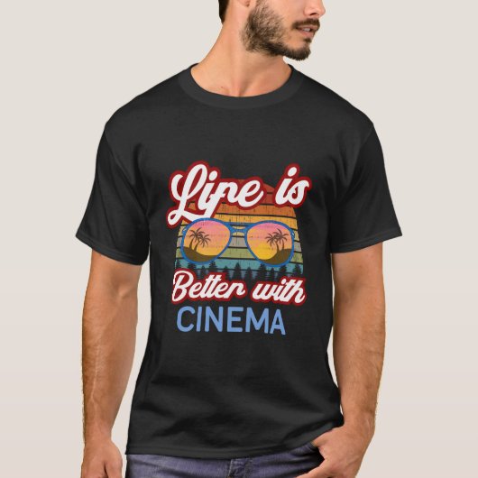 Het leven is beter met de klassieke film lover ple t-shirt (Voorkant)
