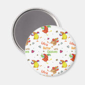 Het leven is beter met de Waterverf van kippen Kun Magneet (Voorkant / Achterkant)