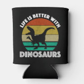 Het leven is beter met dinosaurussen blikjeskoeler (Achterkant)