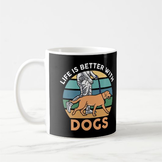 Het leven is beter met DOGS Koffiemok (Links)