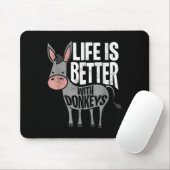 Het leven is beter met Donkeys - Funny Donkey Muismat (Met muis)
