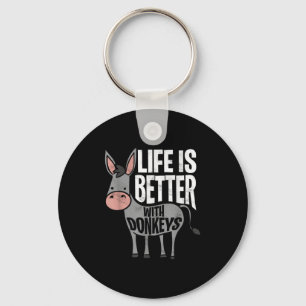 Het leven is beter met Donkeys - Funny Donkey Sleutelhanger