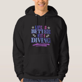 het leven is beter met duiken hoodie