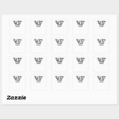 Het leven is beter met echte vrienden vierkante sticker (Vel)