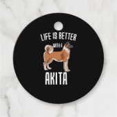 Het leven is beter met een Akita Bedankjes Labels (Voorkant)