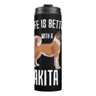 Het leven is beter met een Akita Thermosbeker