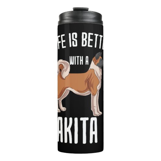 Het leven is beter met een Akita Thermosbeker (Voorkant)