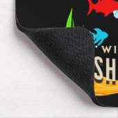 Het leven is beter met een aquarium, kleurrijke vi muismat (Hoek)