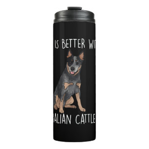 Het leven is beter met een Australische runderhond Thermosbeker