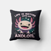 Het leven is beter met een Axolotl, Kinder Axolotl Kussen (Achterkant)