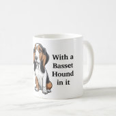 Het leven is beter met een Basset Hound Koffiemok (Voorkant rechts)