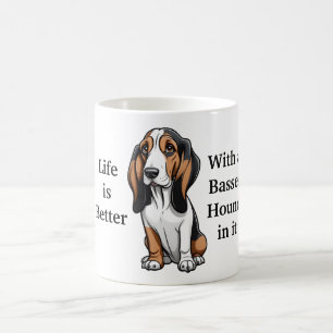 Het leven is beter met een Basset Hound Koffiemok