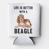 Het leven is beter met een Beagle Blikjeskoeler (Voorkant)