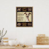 Het leven is beter met een beagle-doekje. poster (Keuken)