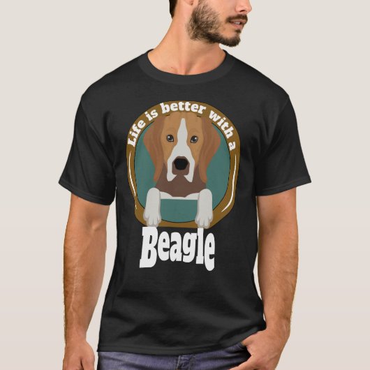 Het leven is beter met een Beagle eigenaren T-shirt (Voorkant)