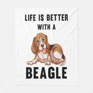 Het leven is beter met een Beagle Fleece Deken