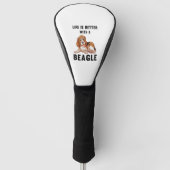 Het leven is beter met een Beagle Golfheadcover (Voorkant)