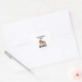 Het leven is beter met een Beagle Hart Sticker (Envelop)