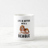 Het leven is beter met een Beagle Koffiemok (Center)