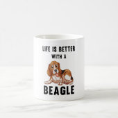 Het leven is beter met een Beagle Koffiemok (Center)