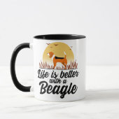 Het leven is beter met een Beagle Sunset Design Mok (Links)
