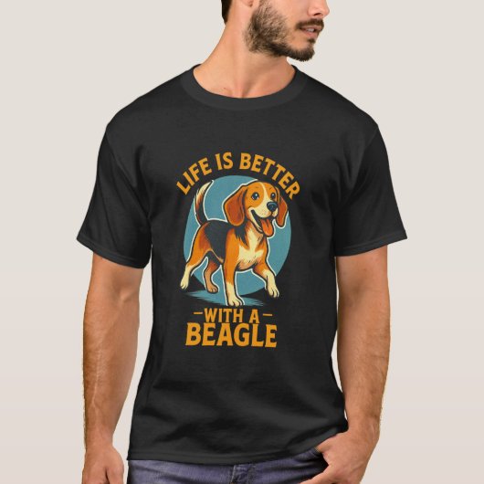 Het leven is beter met een BEAGLE T-shirt (Voorkant)