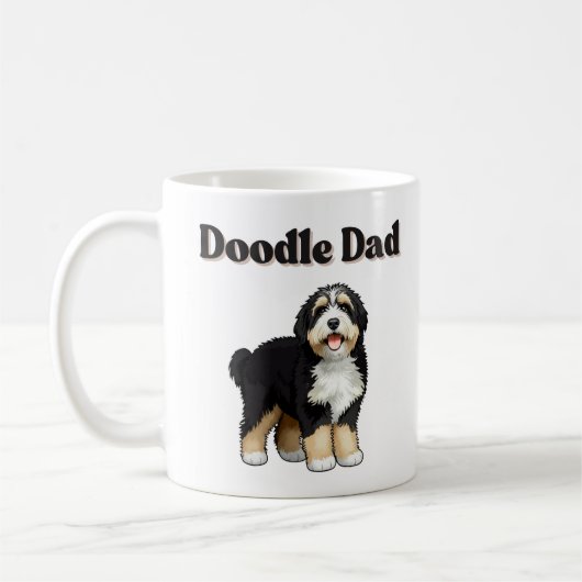 Het leven is beter met een Bernedoodle Dad Mok (Links)