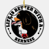 Het leven is beter met een Bernese Keramisch Ornament (Achterkant)