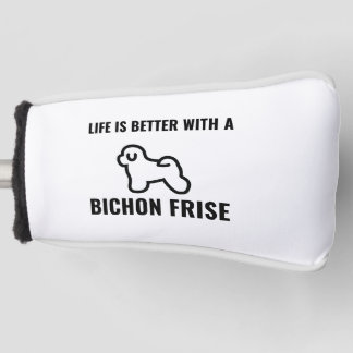 Het leven is beter met een bichon-opkomst golfheadcover
