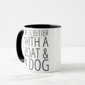 Het leven is beter met een boot en een hond Mok (Voorkant links)