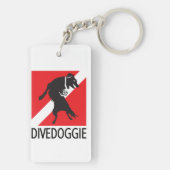 Het leven is beter met een boot en een hond Sleute Sleutelhanger (achterkant)