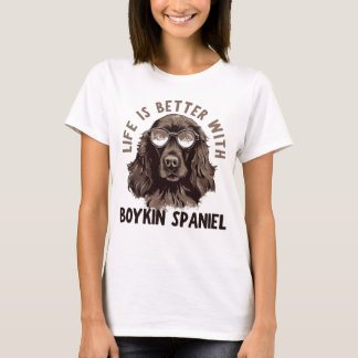 het leven is beter met een boykin - spaniel t-shirt