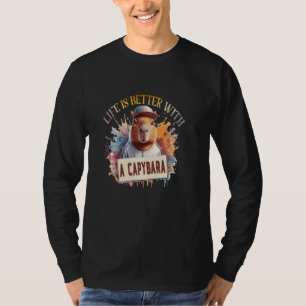Het leven is beter met een capibara - grappige kna t-shirt