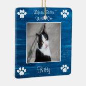 Het leven is beter met een Cat Ceramic Ornament (Rechts)