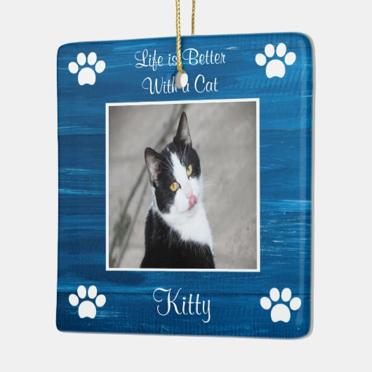 Het leven is beter met een Cat Ceramic Ornament (Links)