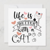 Het leven is beter met een Cat quote slogan (Achterkant)