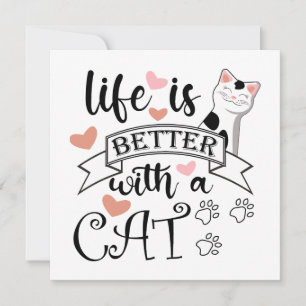 Het leven is beter met een Cat quote slogan