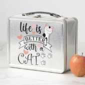 Het leven is beter met een Cat quote slogan (In situ)