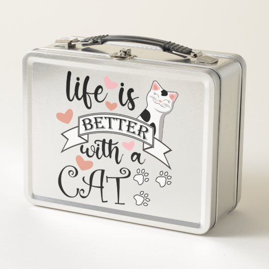 Het leven is beter met een Cat quote slogan (Voorkant)