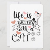 Het leven is beter met een Cat quote slogan (Achterkant)
