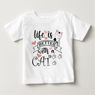 Het leven is beter met een Cat quote slogan
