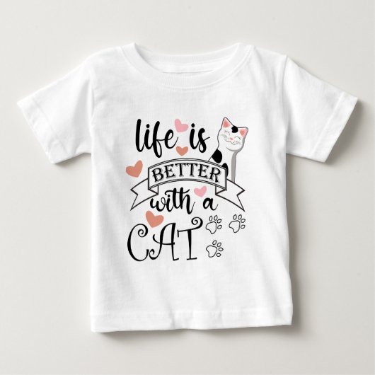 Het leven is beter met een Cat quote slogan (Voorkant)