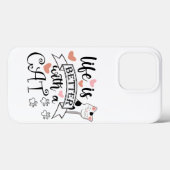 Het leven is beter met een Cat quote slogan Case-Mate iPhone Case (Achterkant (horizontaal))
